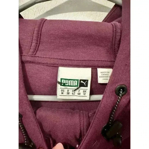 Puma Sweaters Puma Hoodie Color: Purple size M - Picture 3 of 4